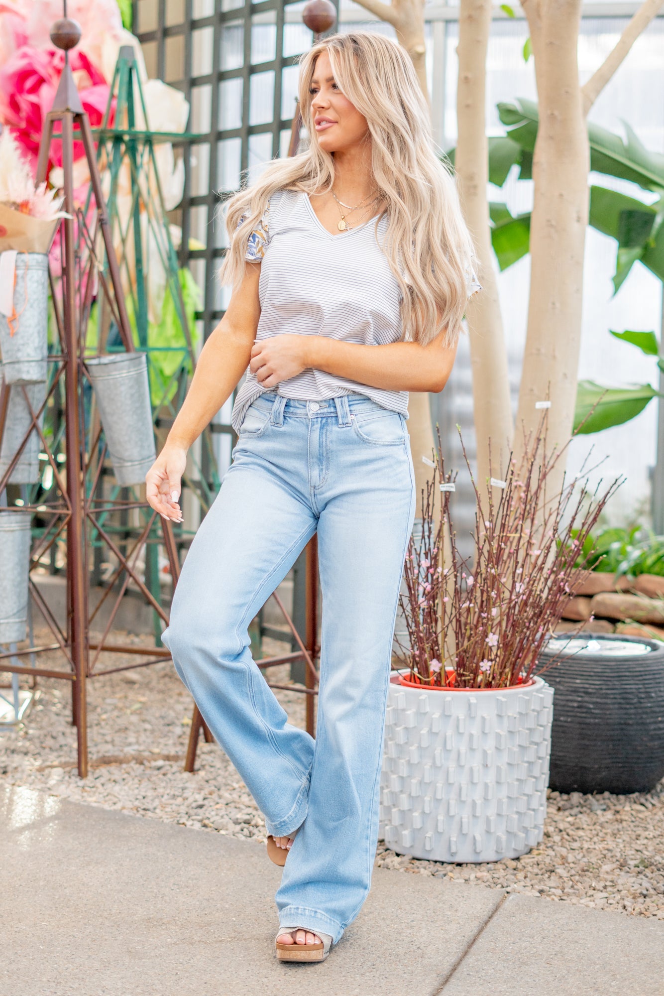 Holly High Rise Trouser Hem Flare