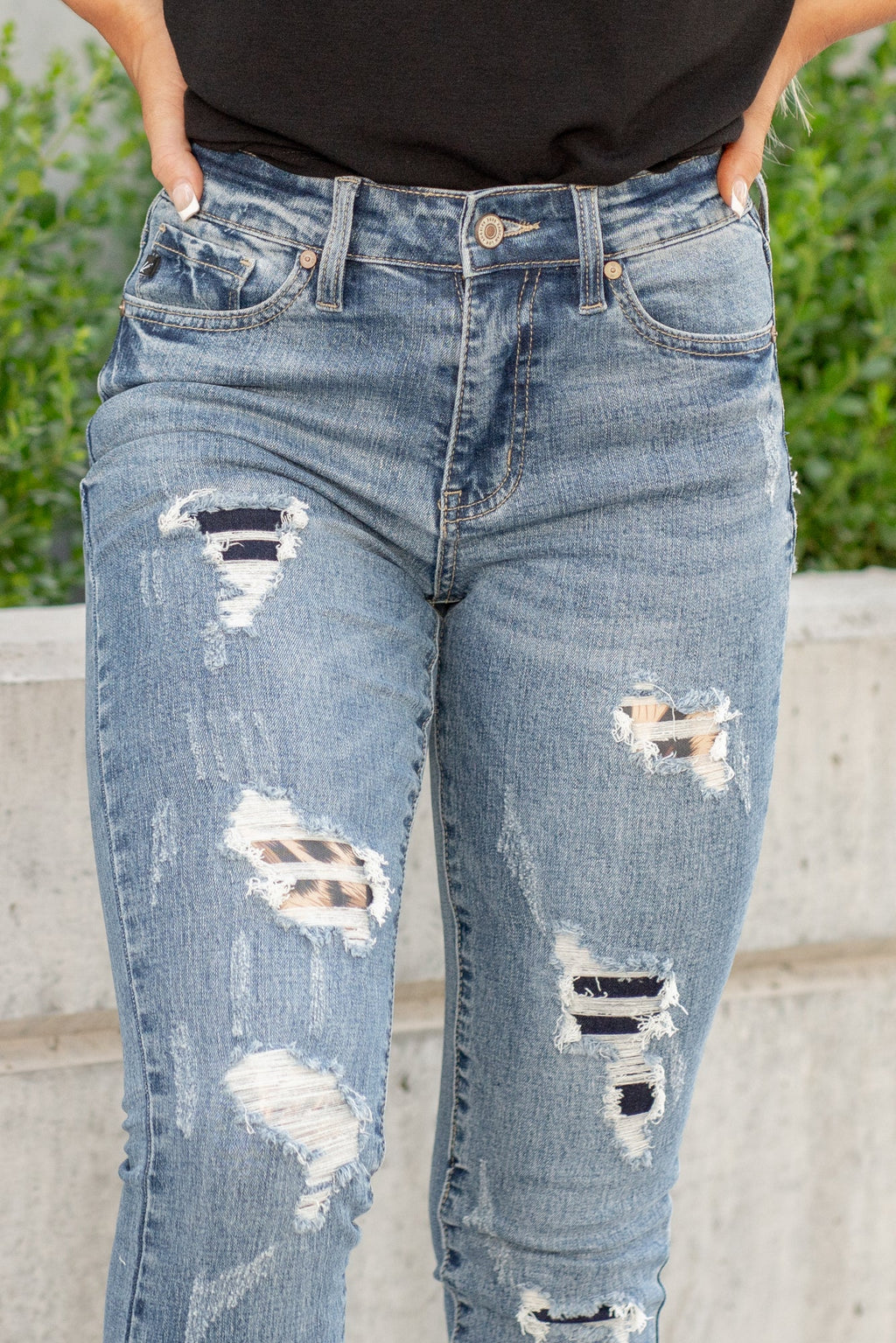 Leopard Patch High Rise Skinny