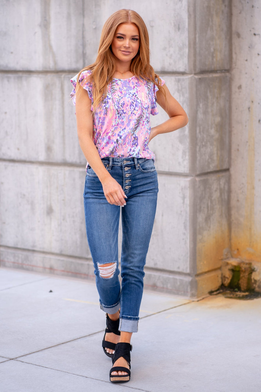 KanCan Beth-Anne High Rise Cigarette Straight Leg