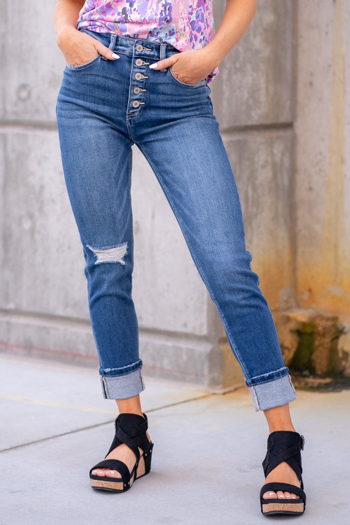KanCan Beth-Anne High Rise Cigarette Straight Leg