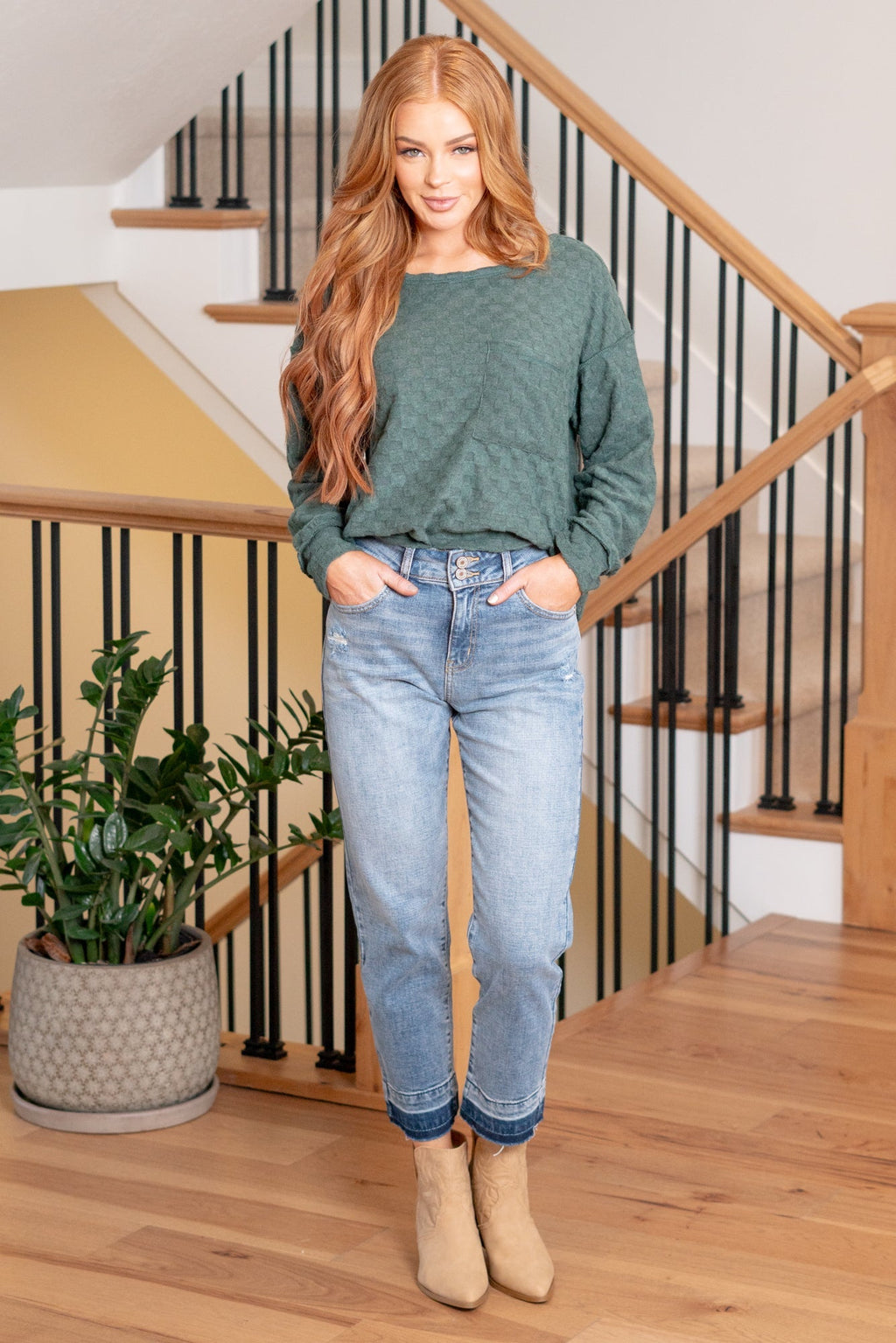 Georgia Ultra High Rise Slim Straight Leg