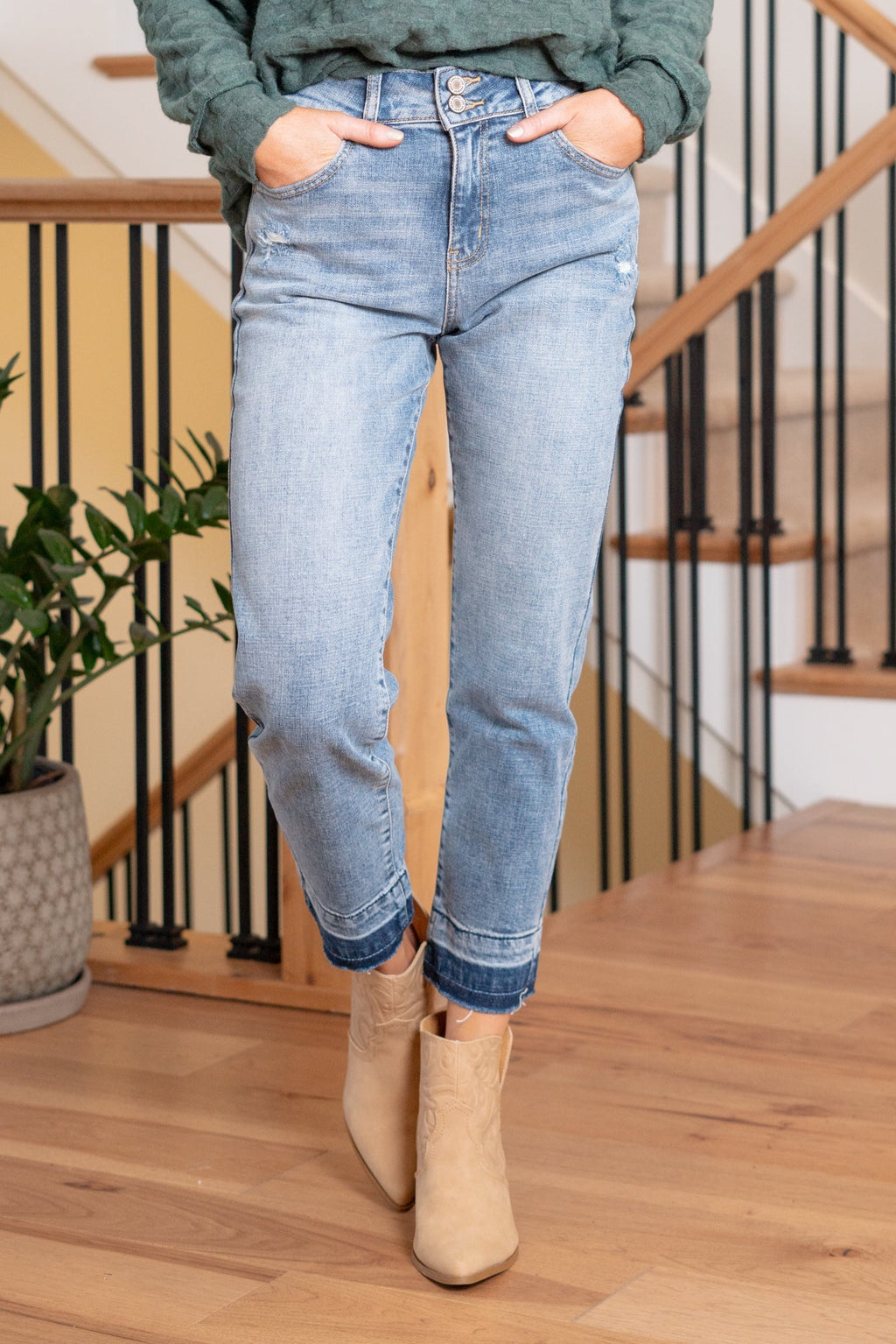 Georgia Ultra High Rise Slim Straight Leg