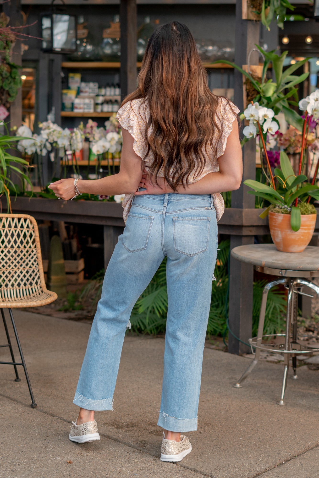 KanCan Candace Mid Rise Ripped Boyfriend Jeans Light Blue
