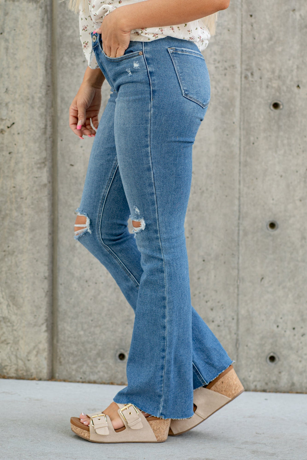 KanCan Meadow High Rise Distressed Boot Cut Regular & Plus Sizes