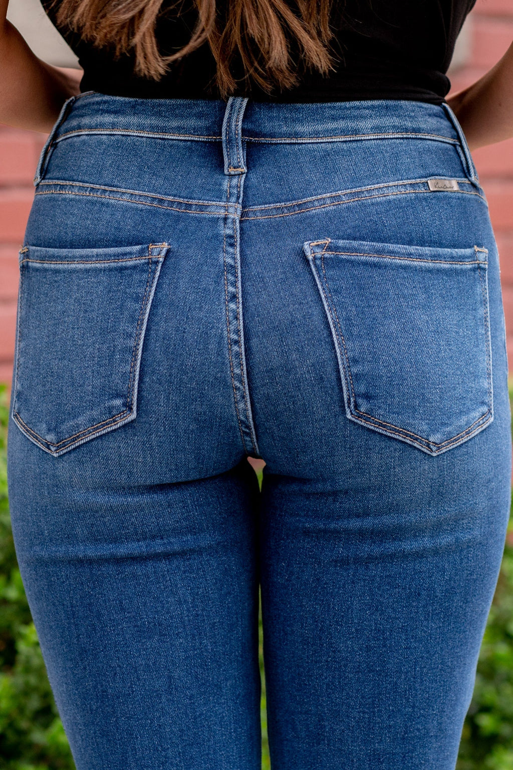 KanCan Harper-Rose High Rise Cigarette Straight Fit Medium Blue Wash Regular & Plus Size