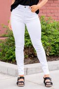KanCan Florence High Rise Super Skinny in White
