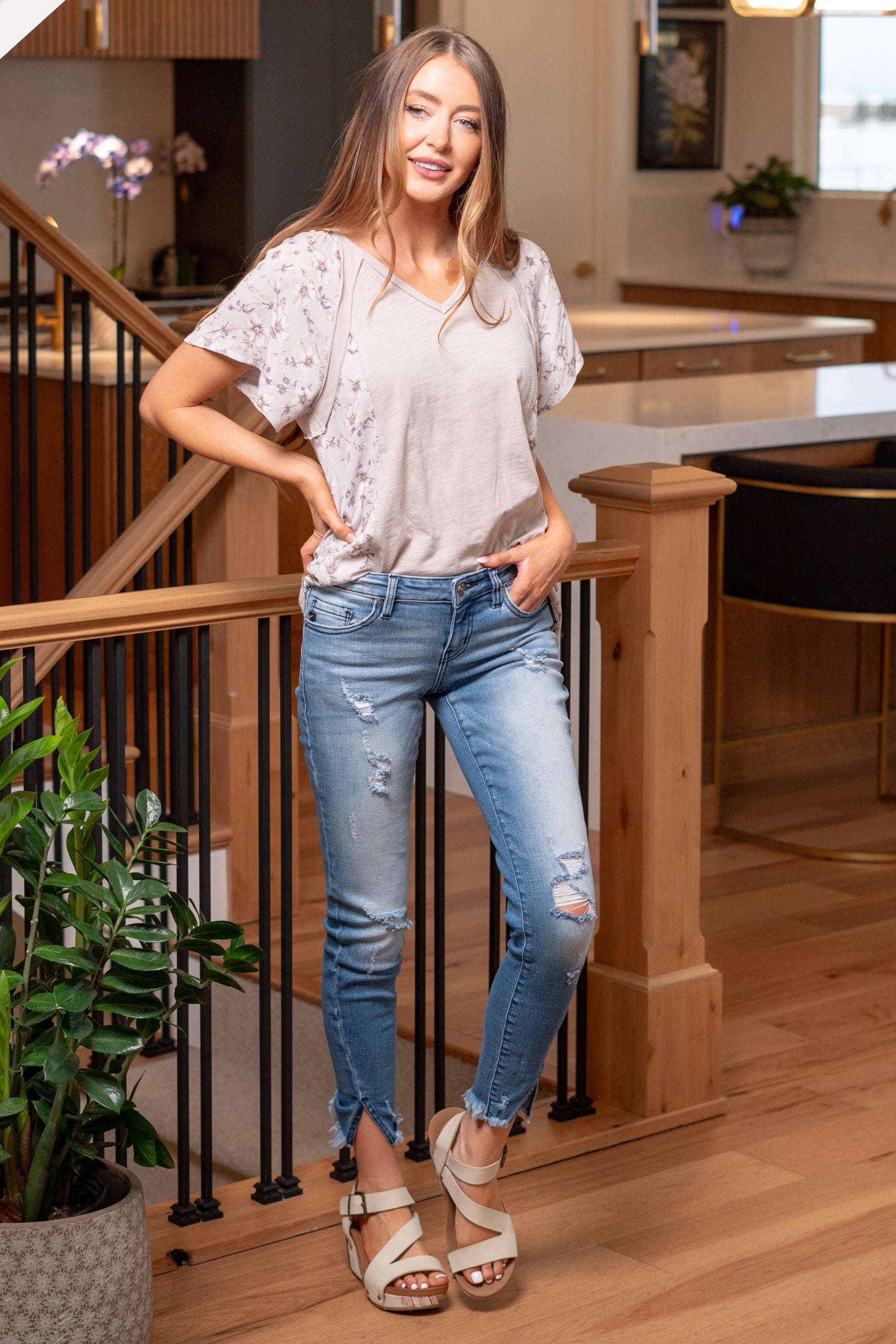 KanCan Adell Low Rise Skinny Jeans Medium Blue Wash