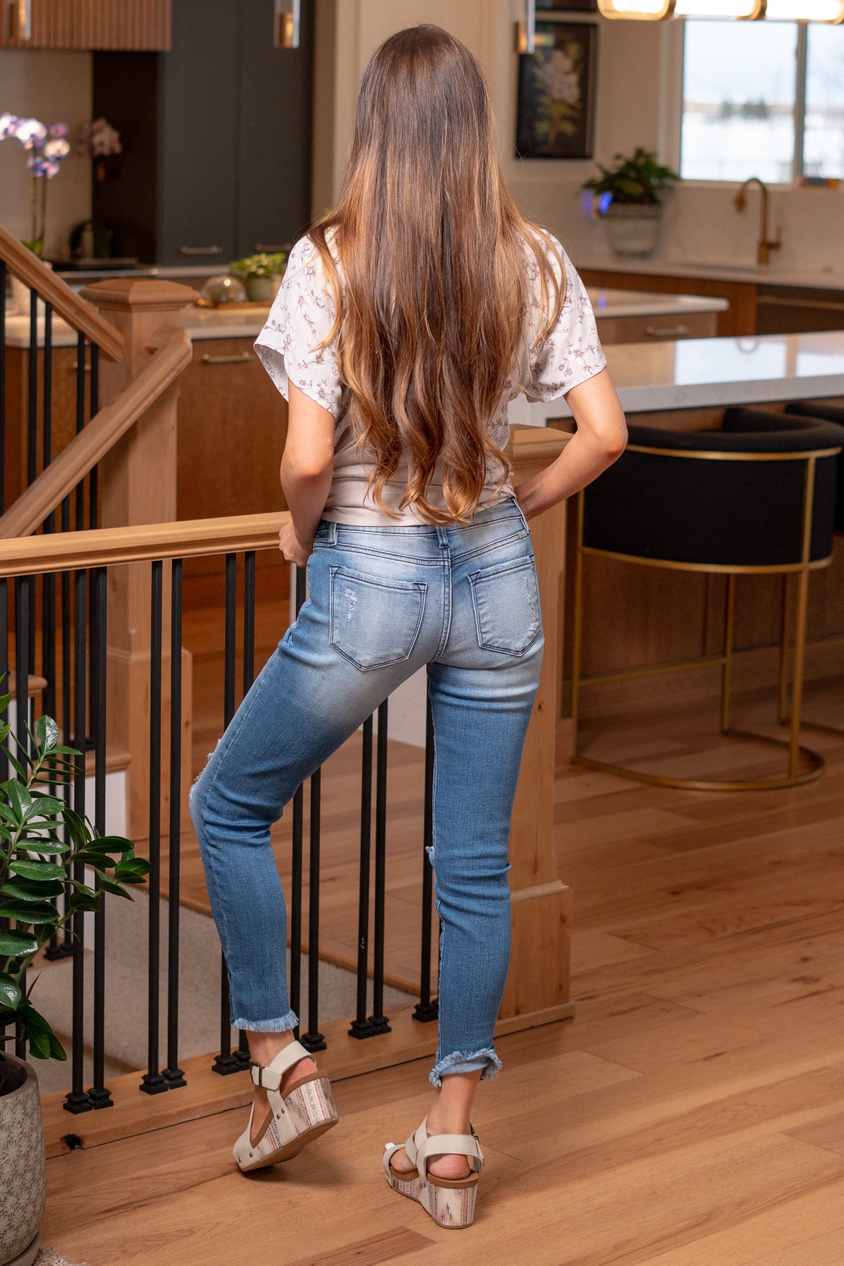 KanCan Adell Low Rise Skinny Jeans Medium Blue Wash