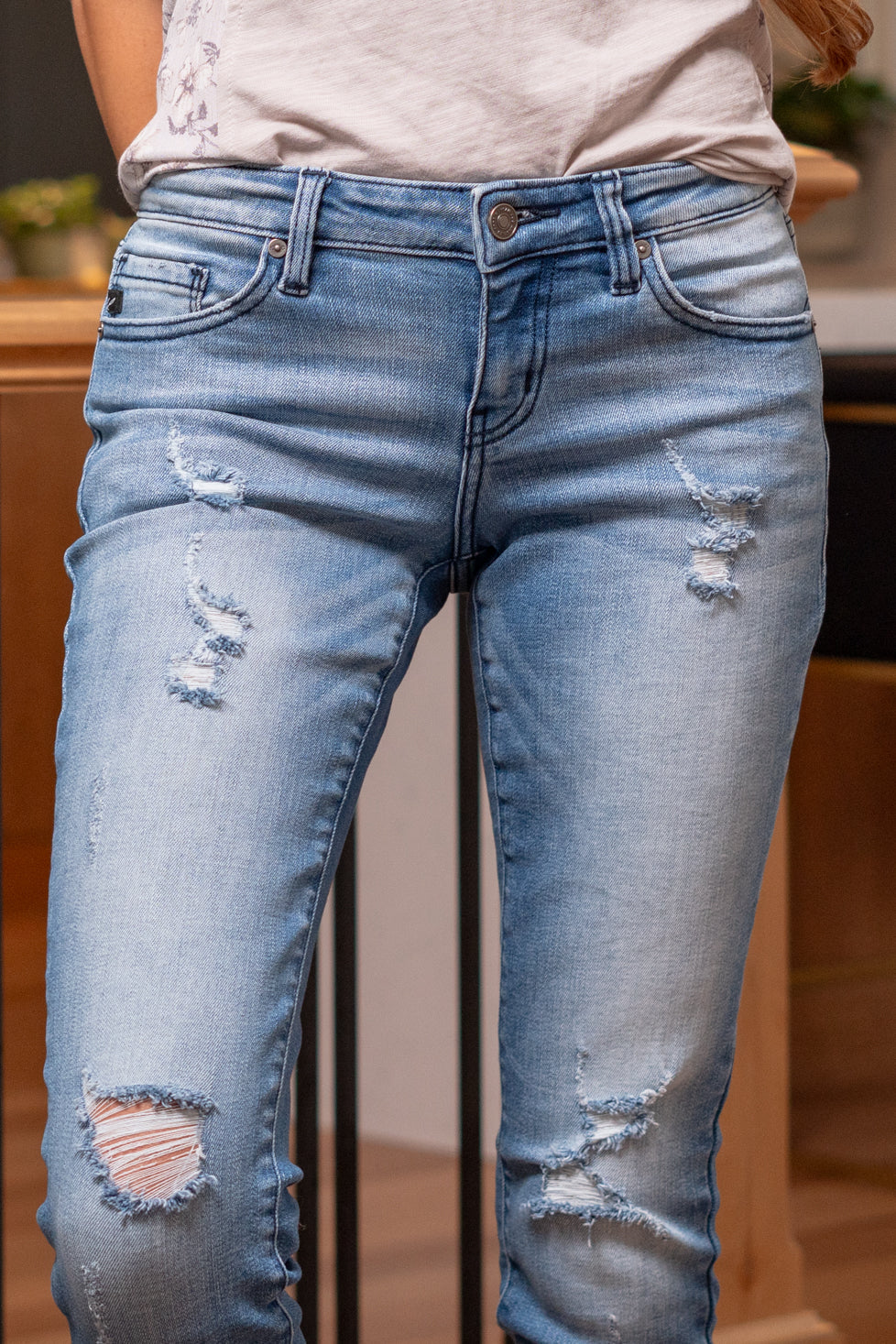 KanCan Adell Low Rise Skinny Jeans Medium Blue Wash