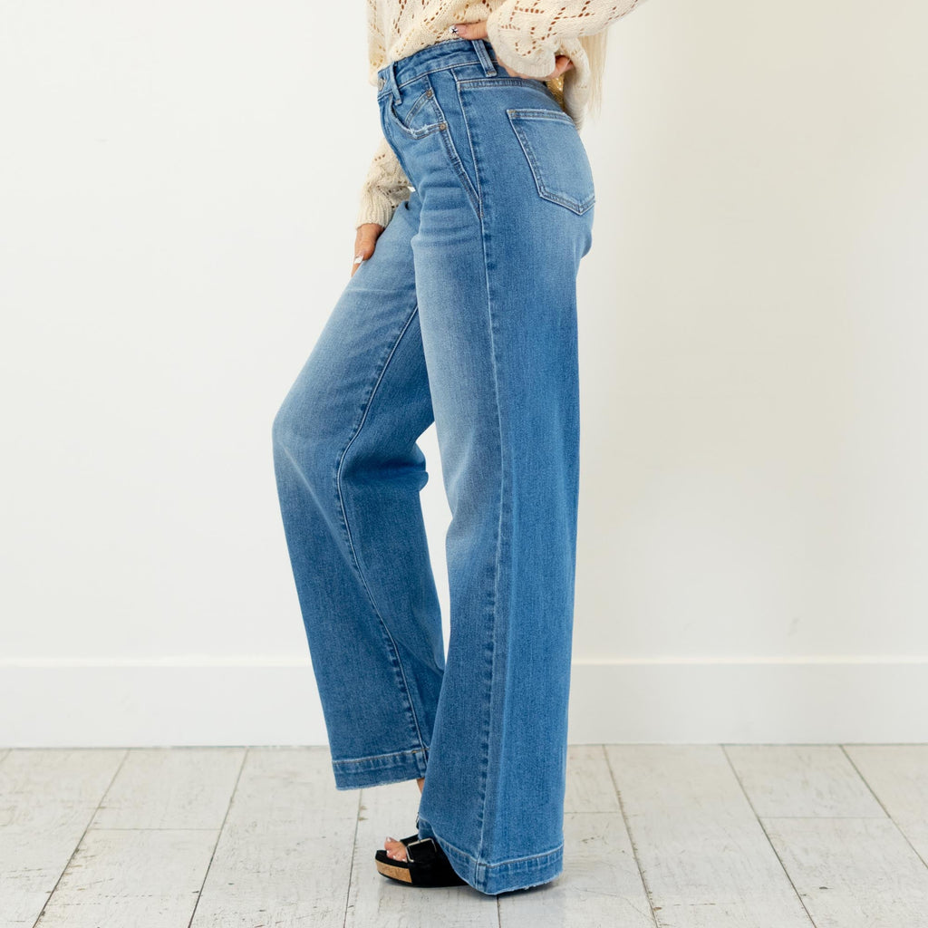 KanCan Becca Ultra High Rise Wide Leg Trouser Jeans