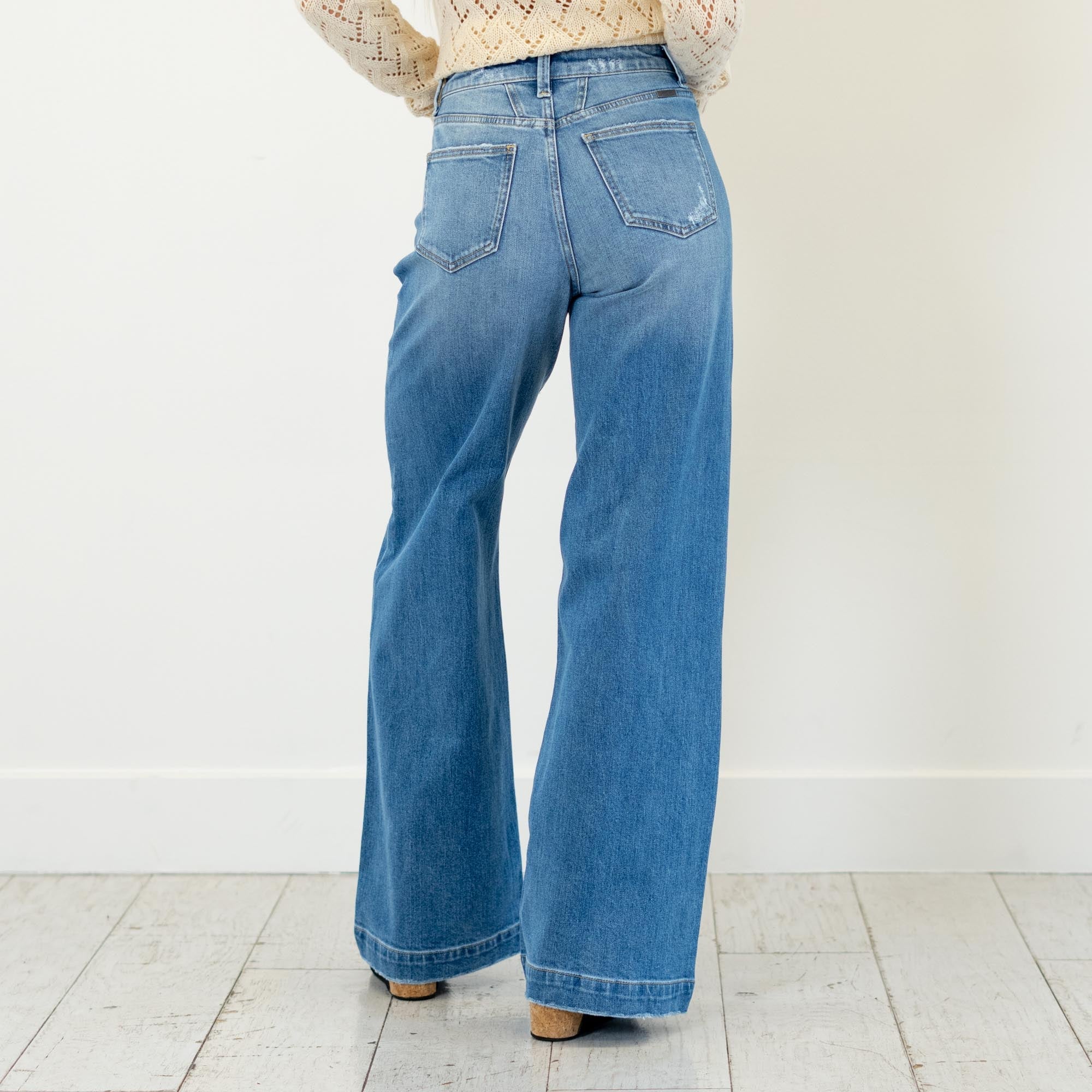 KanCan Becca Ultra High Rise Wide Leg Trouser Jeans