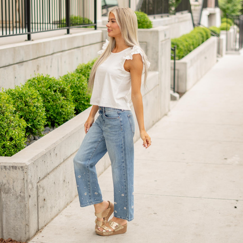KanCan Louise Low Slung Baggy Jeans – Medium Wash Comfort Stretch
