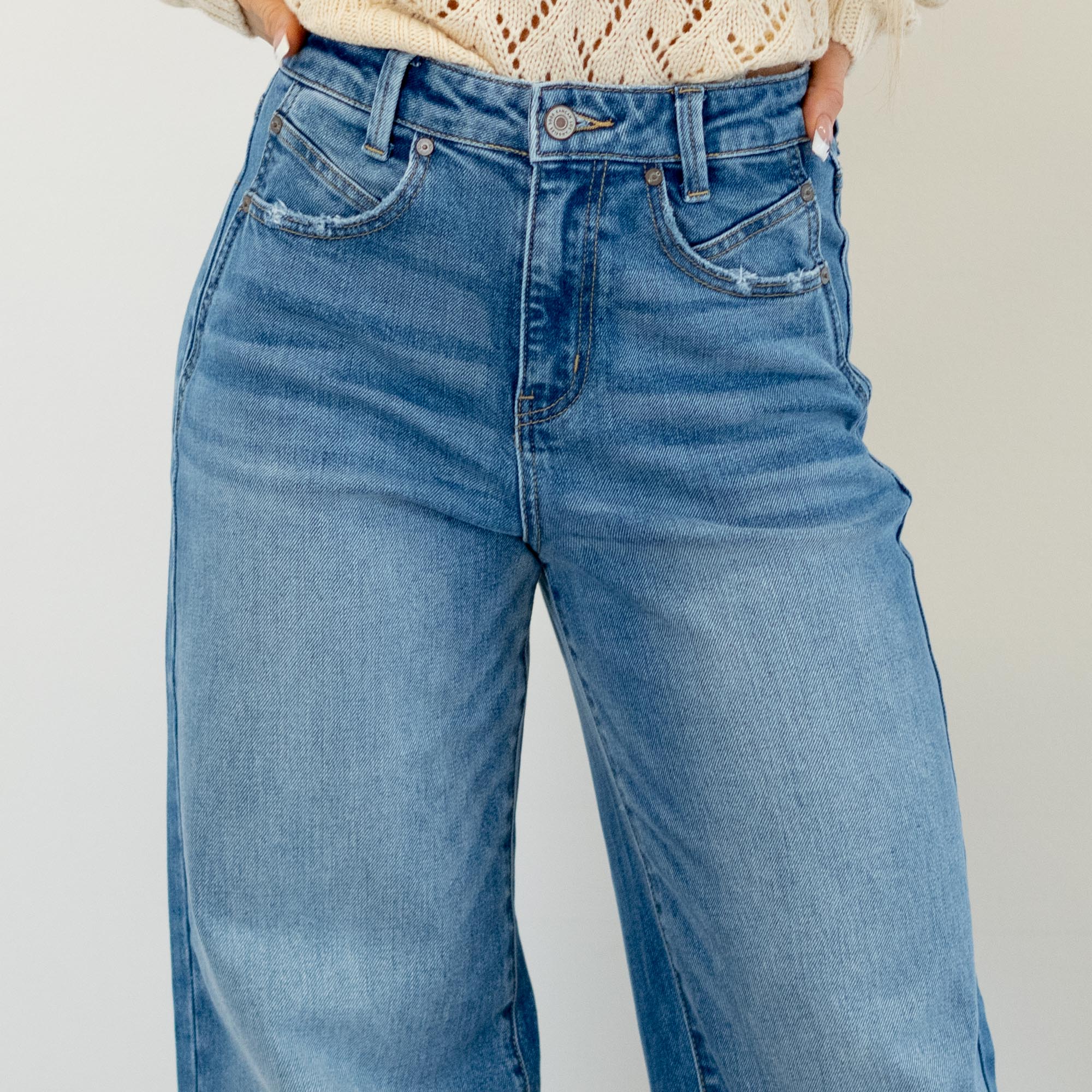 KanCan Becca Ultra High Rise Wide Leg Trouser Jeans