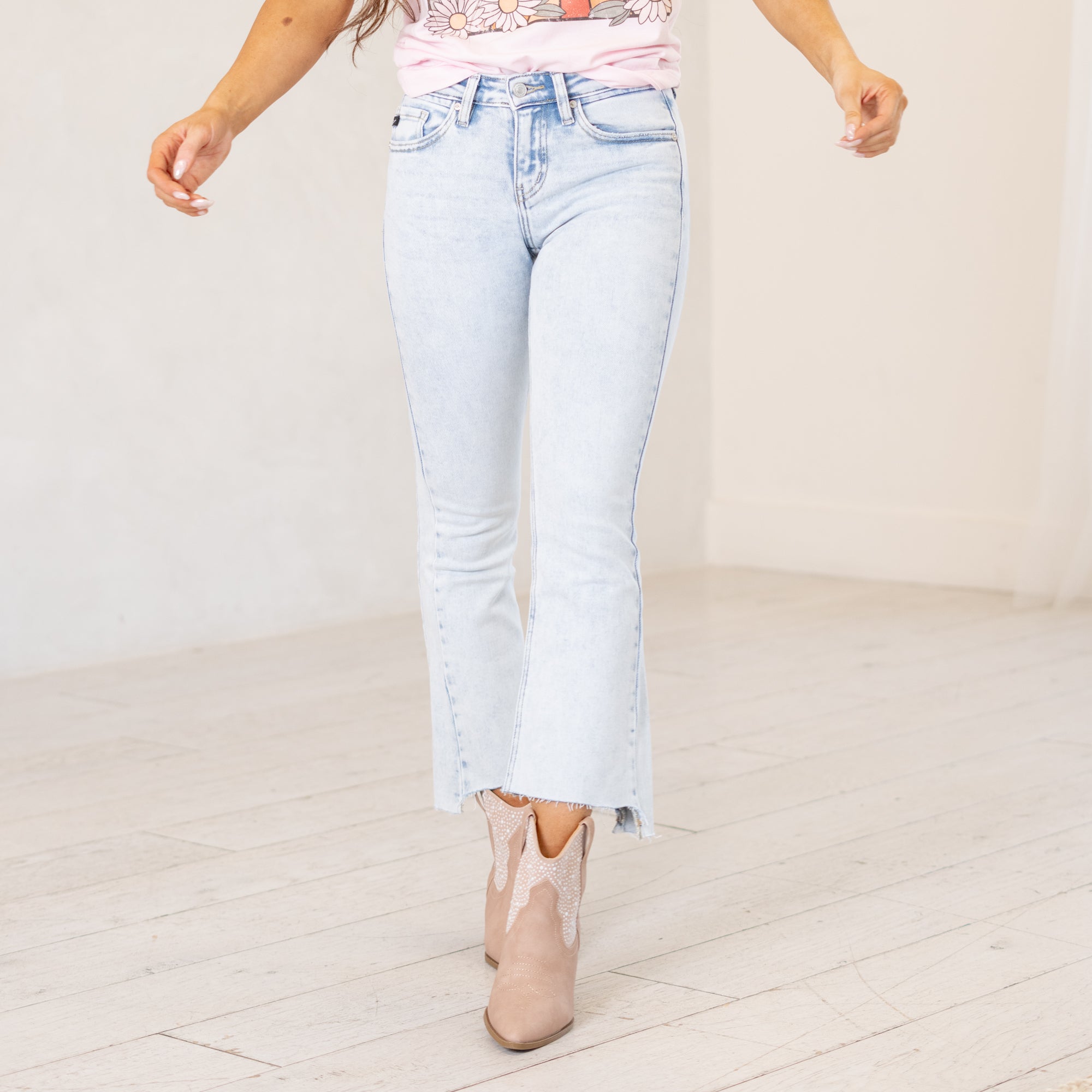 Elsie Mid Rise Cropped Flare