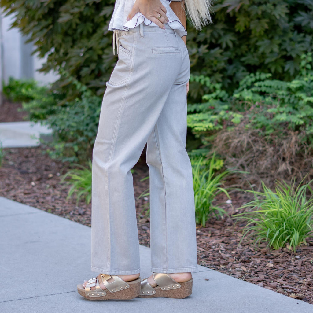 KanCan Low Slung Baggy Jeans with Drawcord Waist