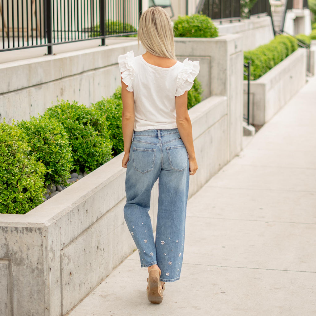 KanCan Louise Low Slung Baggy Jeans – Medium Wash Comfort Stretch