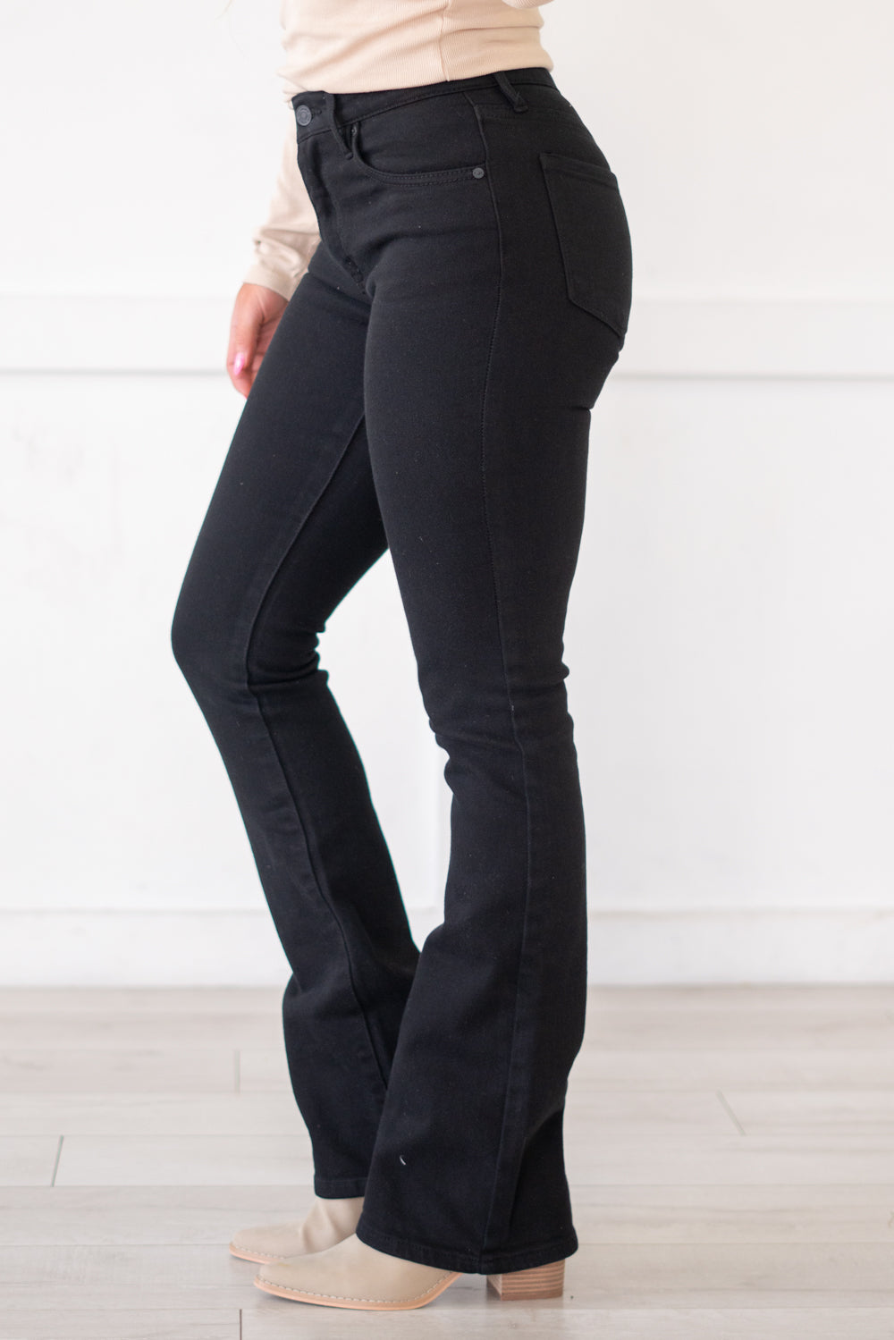 KanCan Paulina High Rise Boot Cut Jeans Black