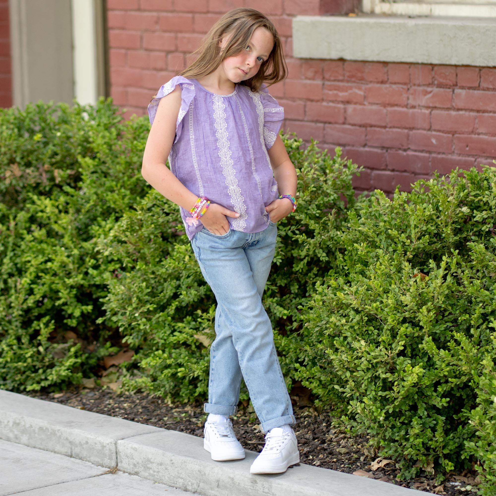 Kids Halo Mid Rise Mini Mom Fit
