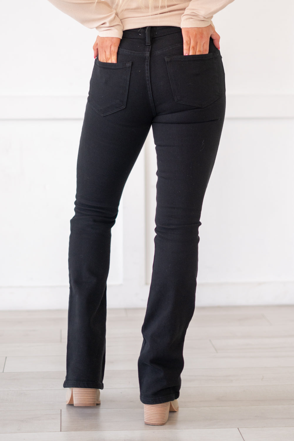 KanCan Paulina High Rise Boot Cut Jeans Black