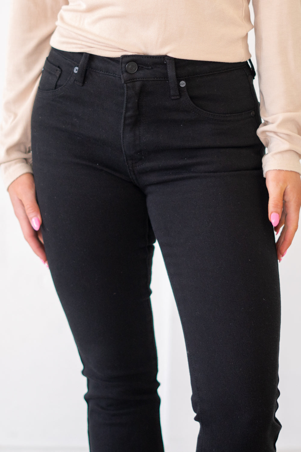 KanCan Paulina High Rise Boot Cut Jeans Black