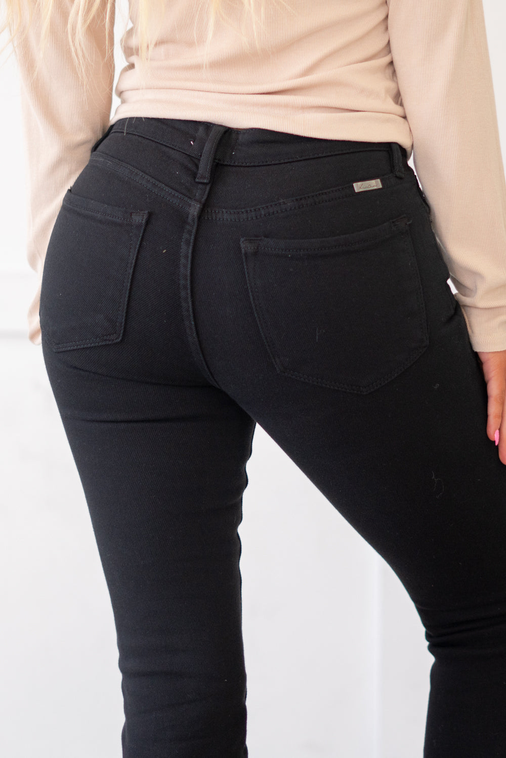 KanCan Paulina High Rise Boot Cut Jeans Black