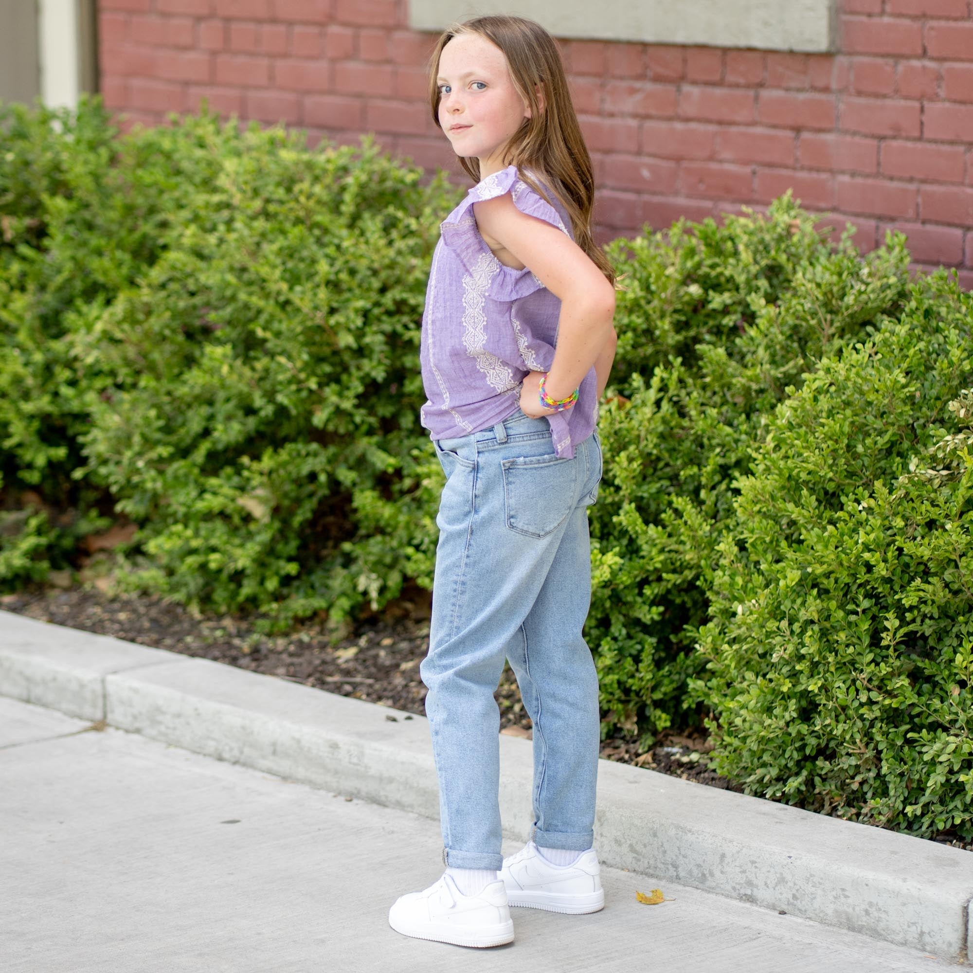 Kids Halo Mid Rise Mini Mom Fit