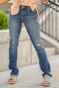 KanCan Brooklyn High Rise Skinny Bootcut Jeans Dark Blue Wash