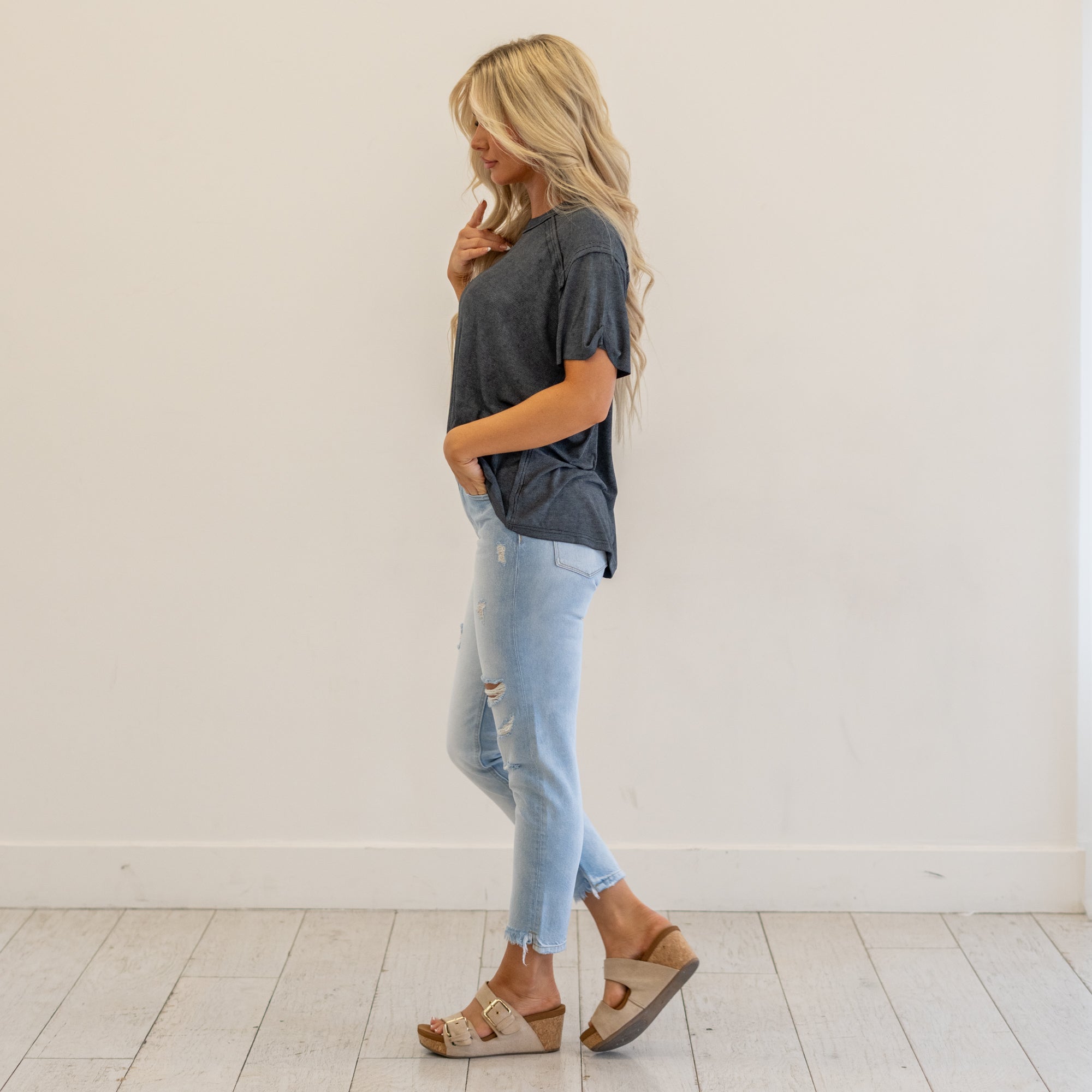Bliss High Rise Mom Fit