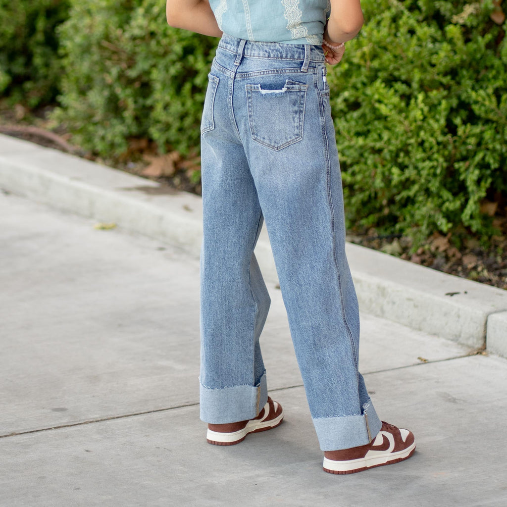 Kids Danielle High Rise Cropped Wide Leg