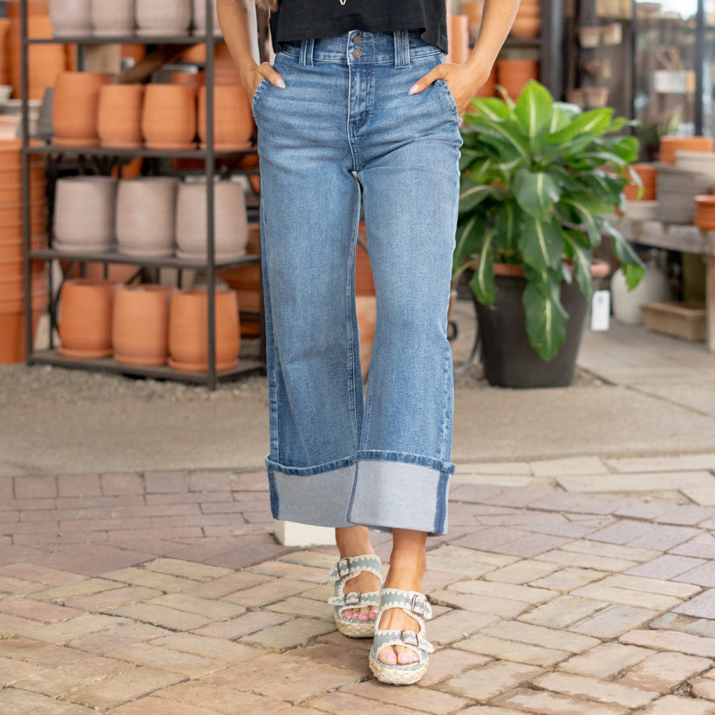 Irna 90's Cropped Wide Leg