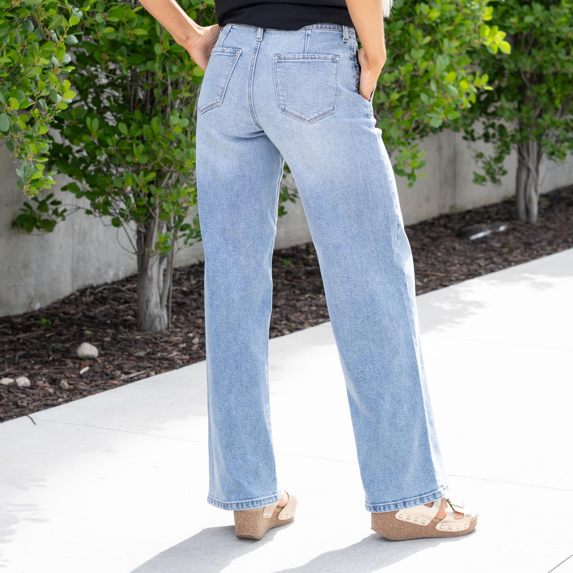 KanCan Skyline High Rise Wide Jeans - Comfort Stretch Fit