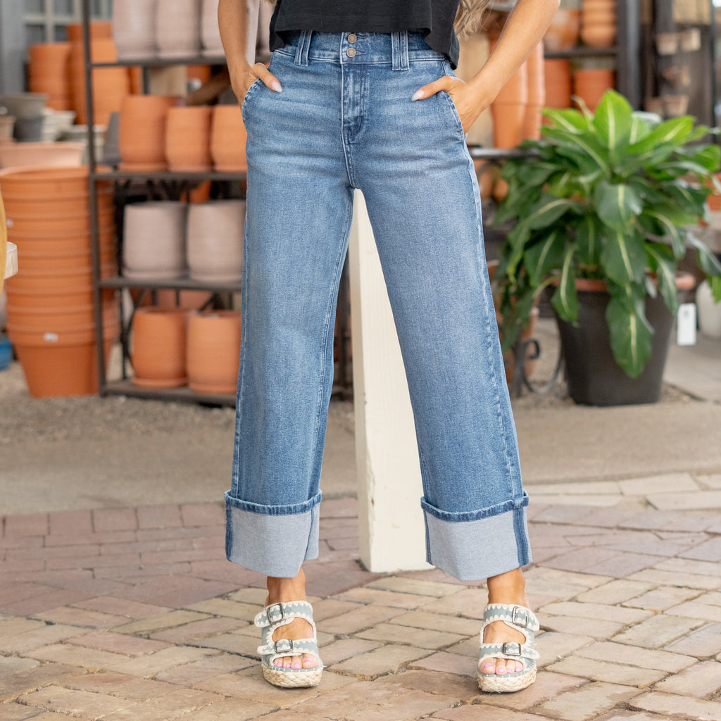 Irna 90's Cropped Wide Leg