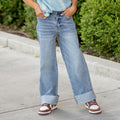Kids Danielle High Rise Cropped Wide Leg
