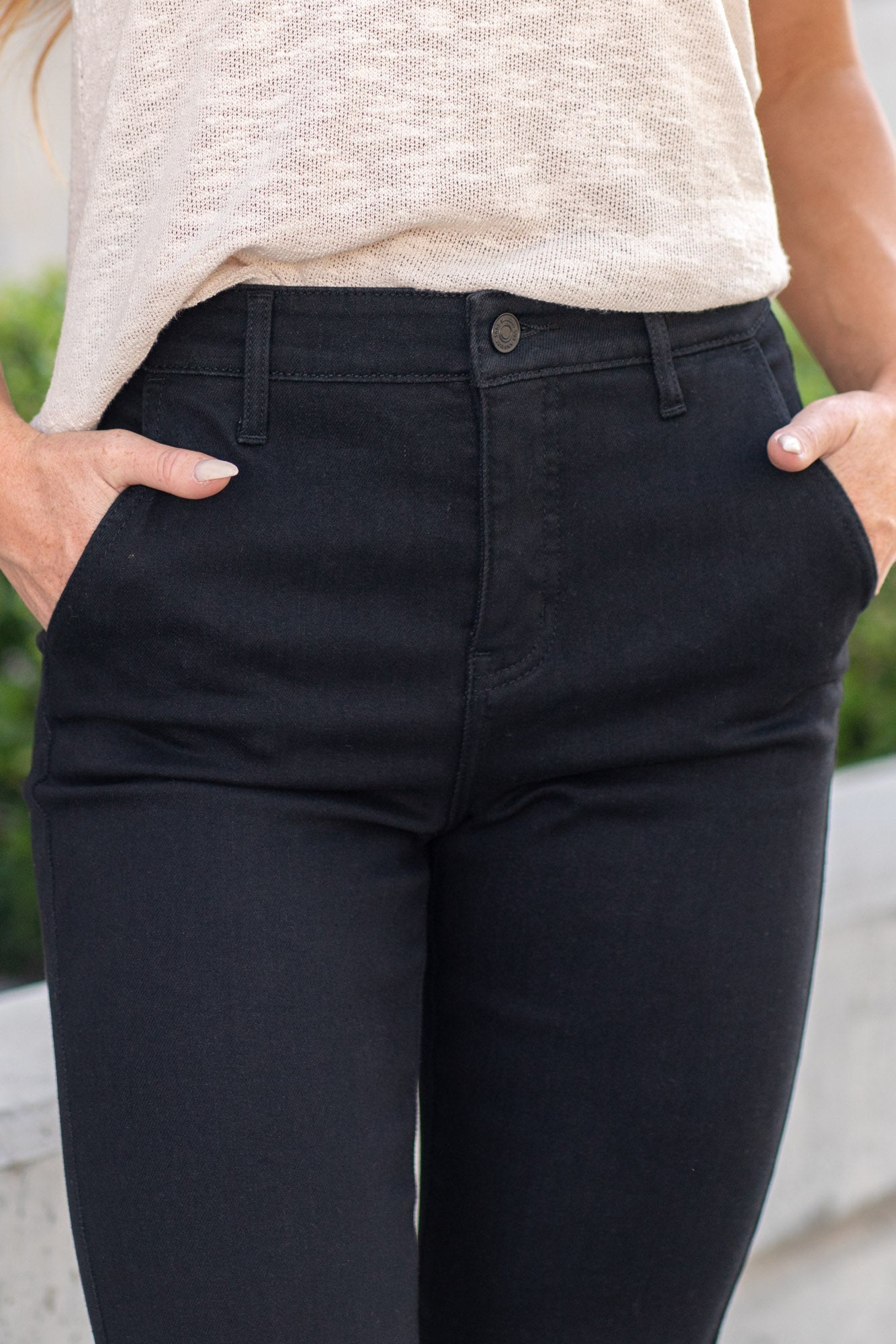 Midnight Cozy Straight High Rise Fleece Jeans