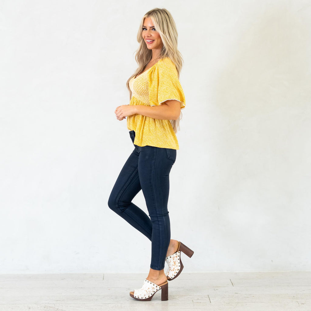KanCan Mellie High Rise Coated Skinny Jeans Dark Blue Wash
