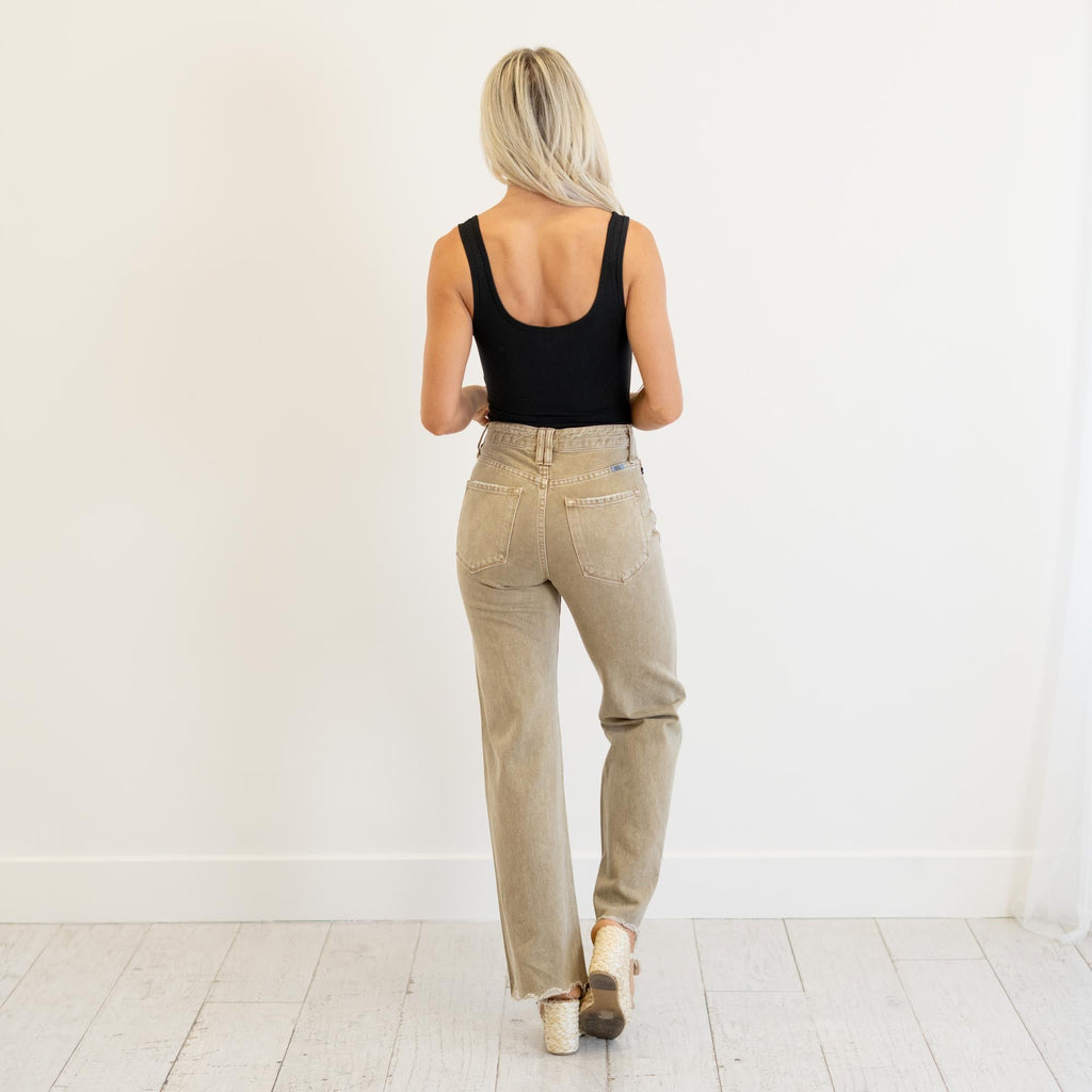 KanCan Mikaella Ultra High Rise 90’s Flare Jeans – Brown