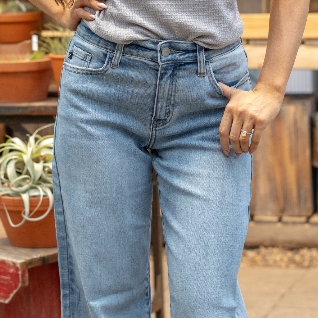 KanCan Leslie High Rise Crop Wide Leg