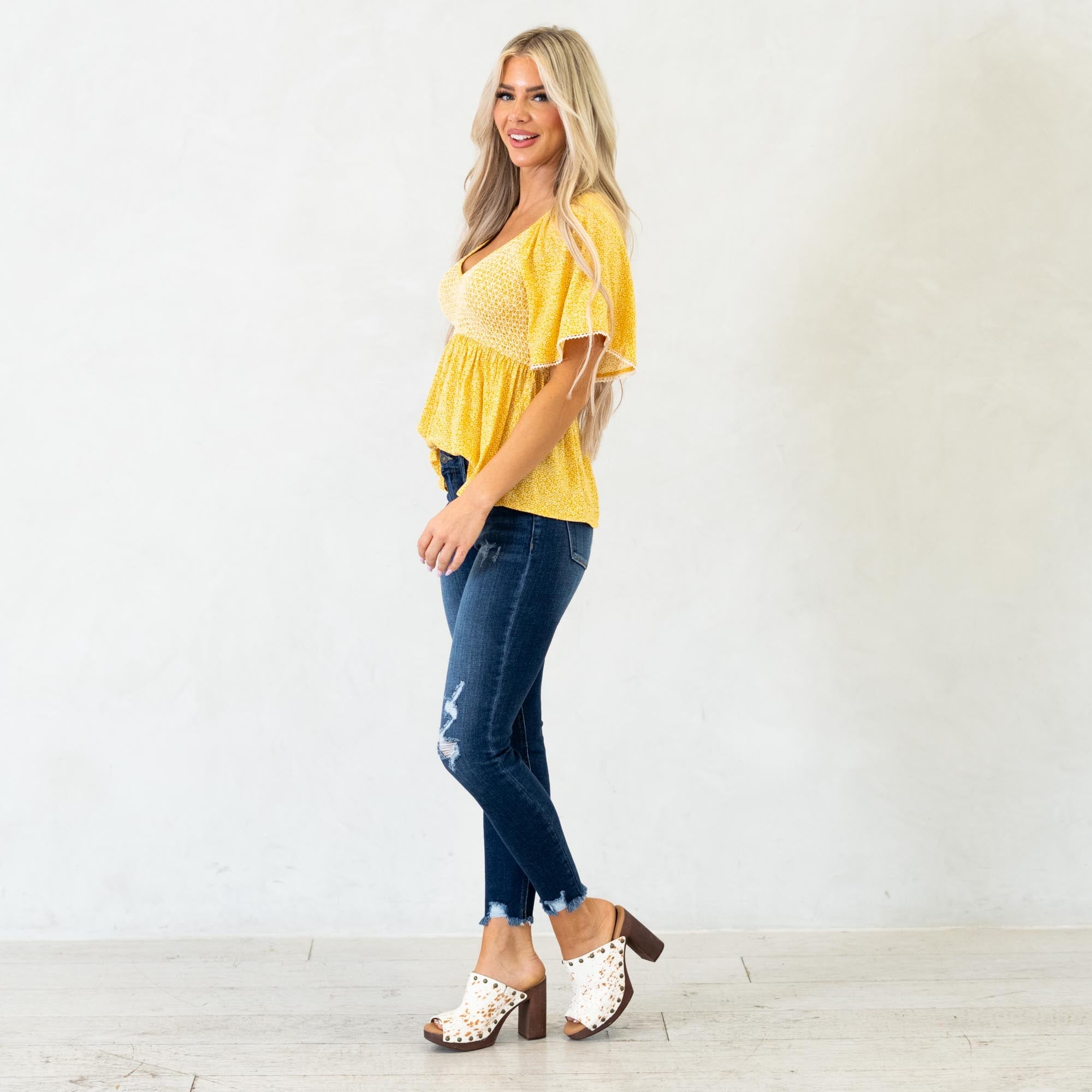 KanCan Fiora Mid Rise Ankle Skinny Jeans Dark Blue Wash