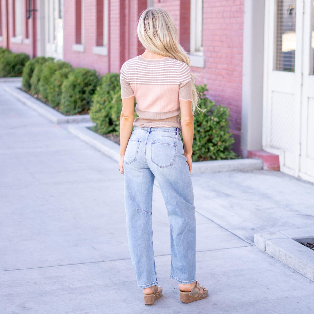 KanCan Isla High Rise Horseshoe Jeans Light Blue
