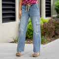 KanCan Katie Low Slung Baggy Fit Medium Blue