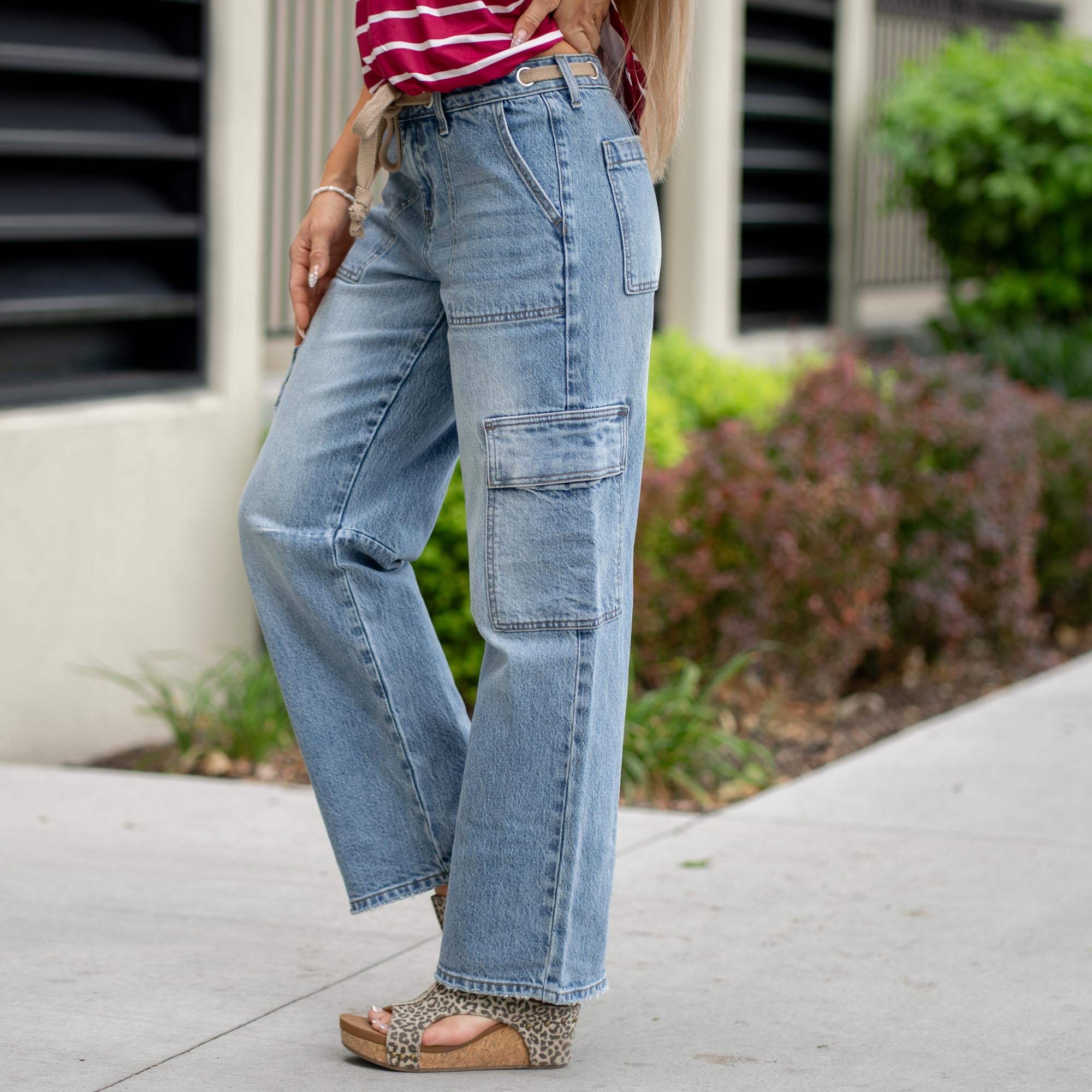 KanCan Katie Low Slung Baggy Fit Medium Blue