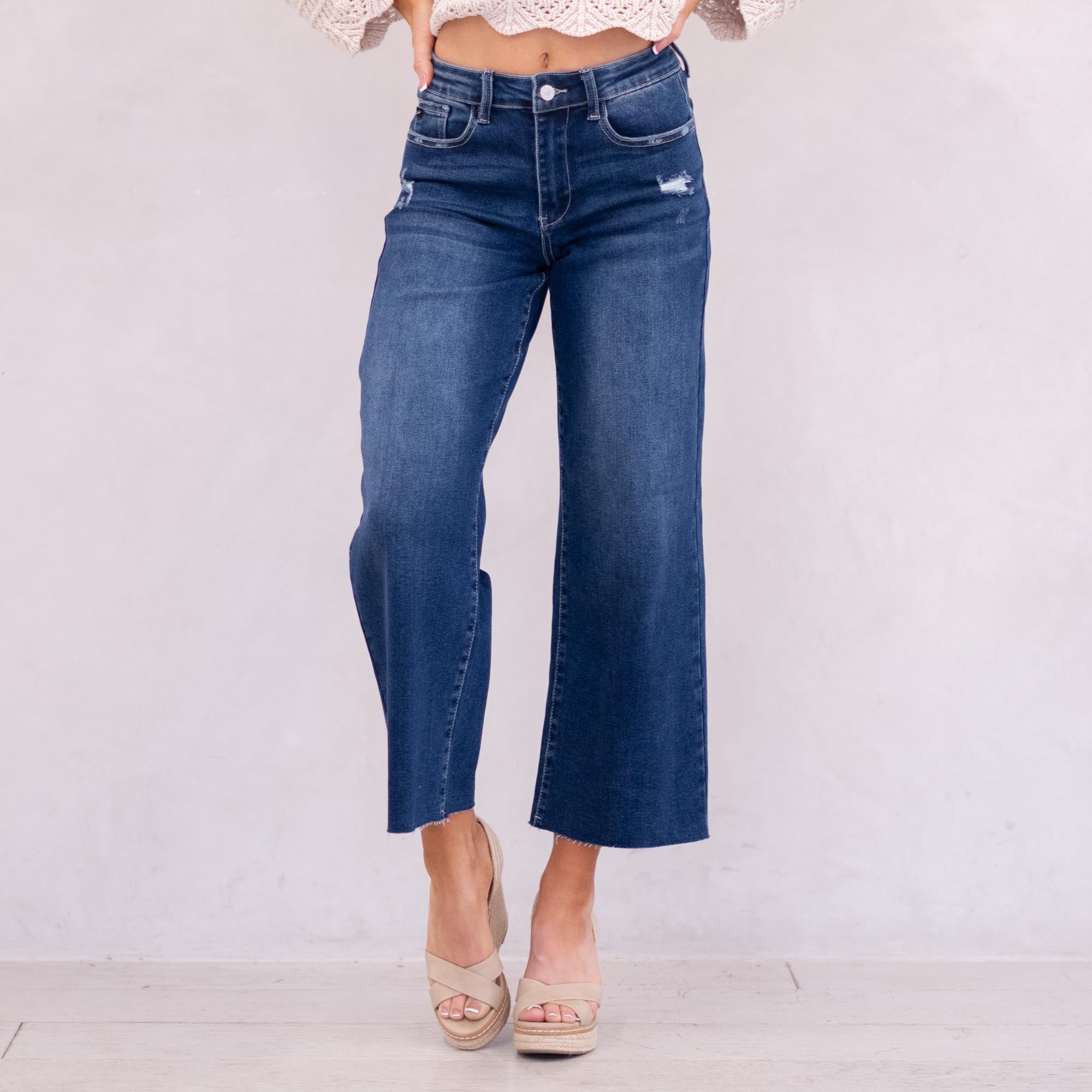 KanCan Tory Essentials High Rise Crop Wide