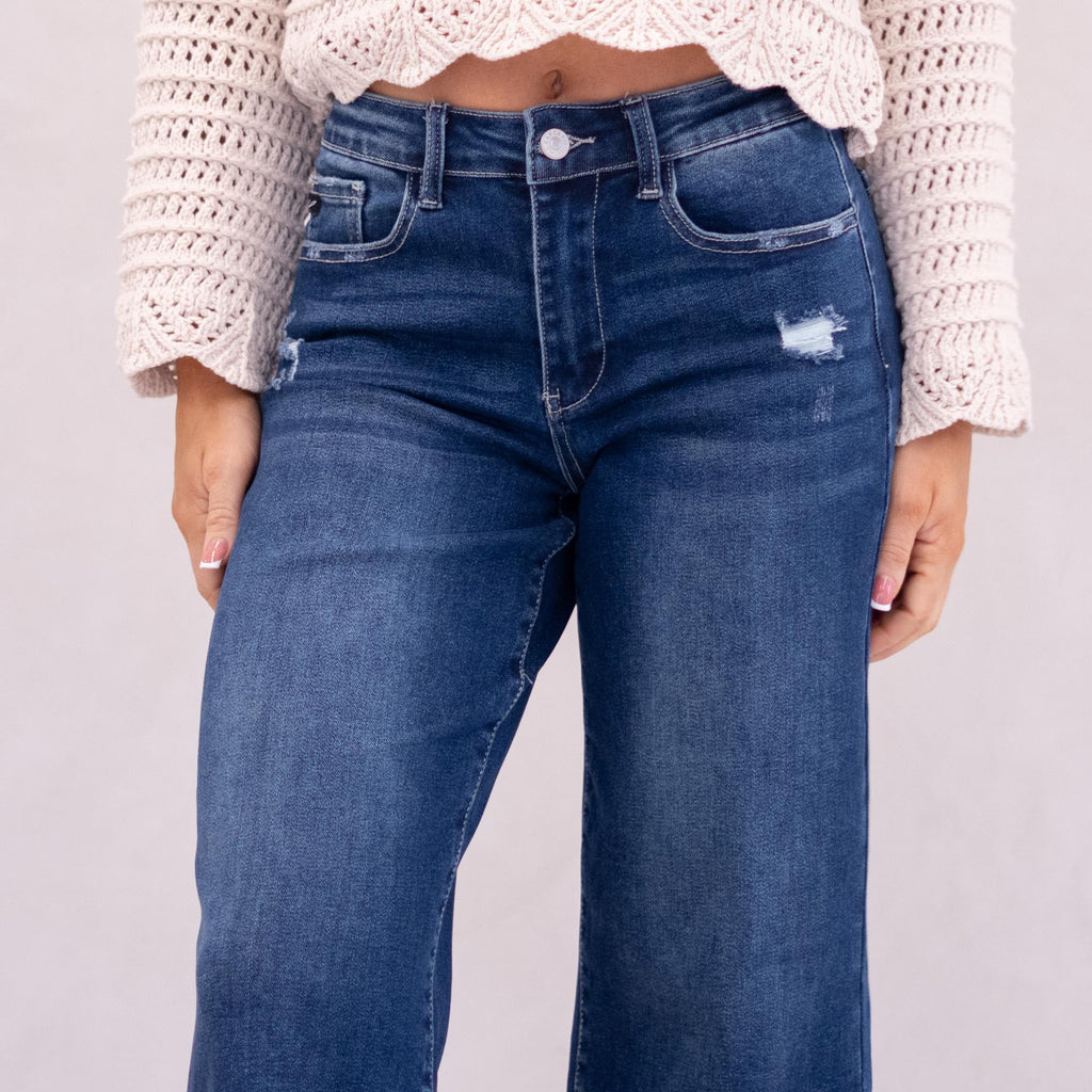 KanCan Tory Essentials High Rise Crop Wide