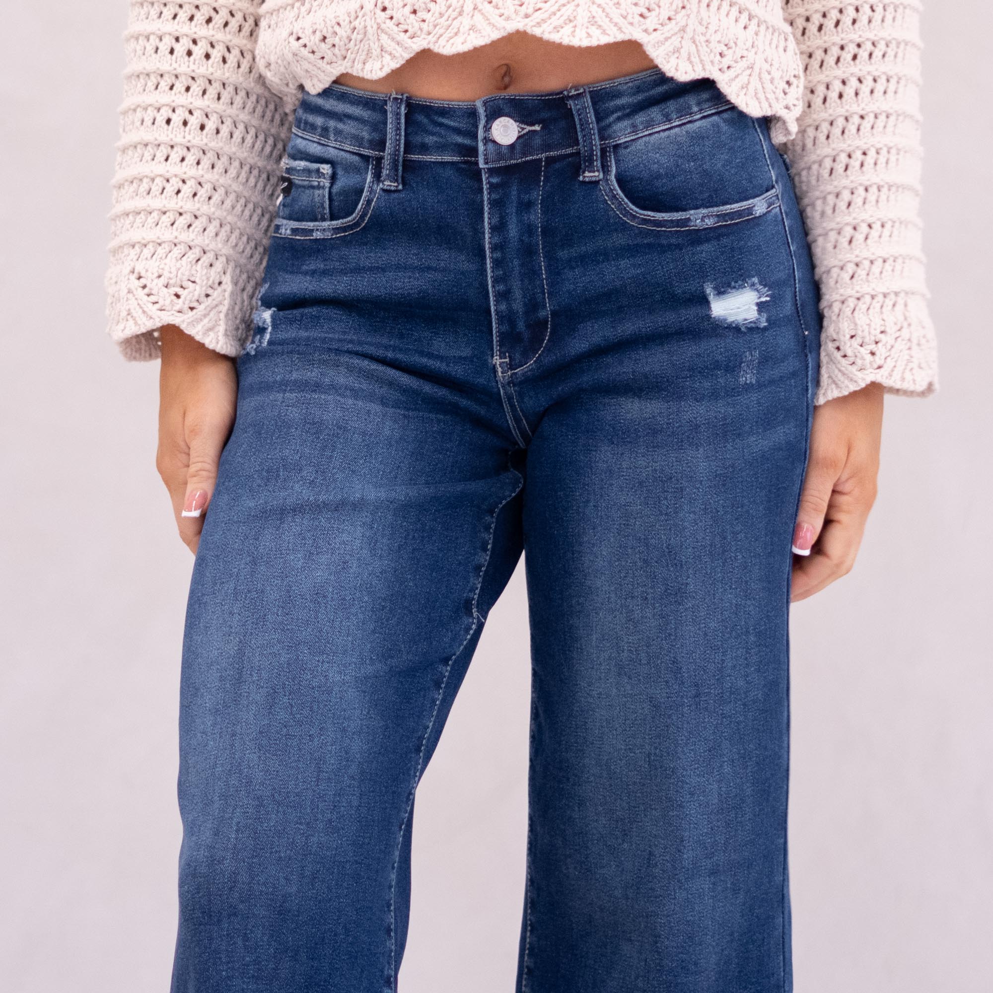 KanCan Tory Essentials High Rise Crop Wide