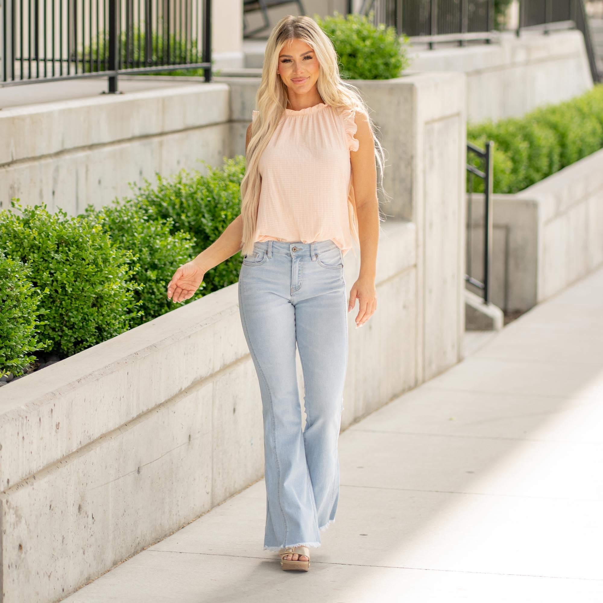 Curvy Fit Annika High Rise Flare Jeans