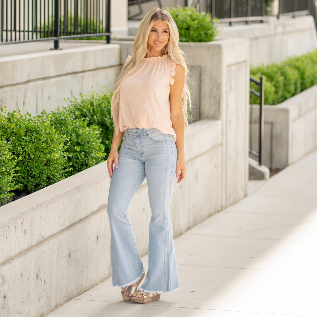 Curvy Fit Annika High Rise Flare Jeans