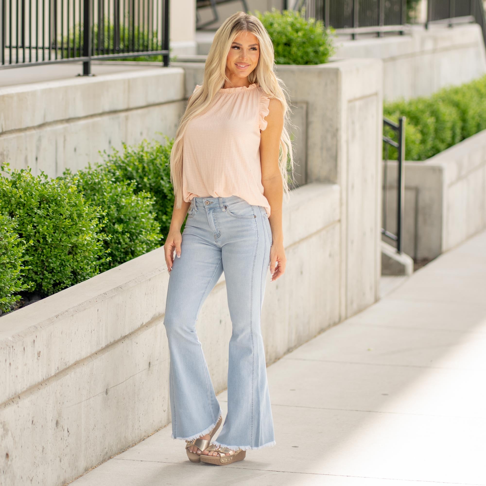 Curvy Fit Annika High Rise Flare Jeans