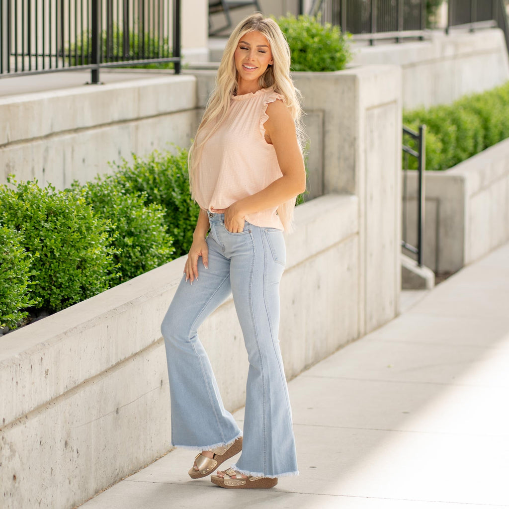 Curvy Fit Annika High Rise Flare Jeans