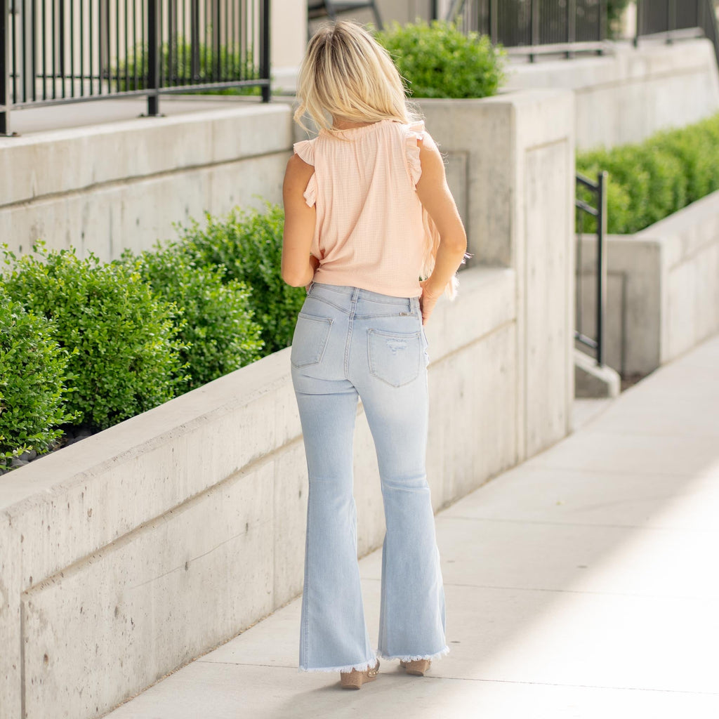 Curvy Fit Annika High Rise Flare Jeans
