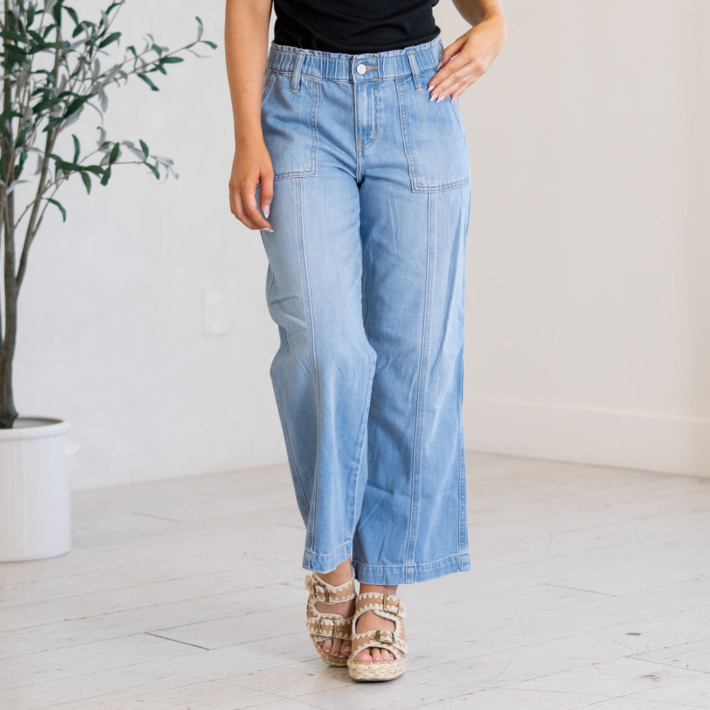 Delilah Mid Rise Wide Leg